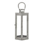 16" Stainless Steel Lantern Black Sliver