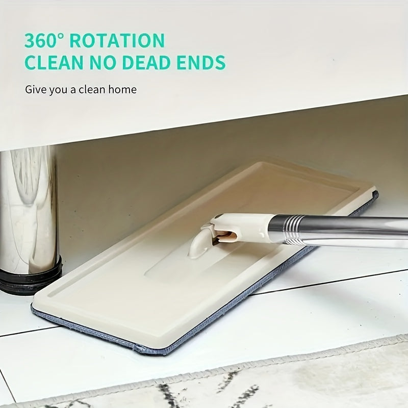 VENETIO Revolutionize Your Cleaning Routine: 1 Set Flat Floor Mop Bucket Set with 2 Microfiber Mop Pads! ➡ CS-00002