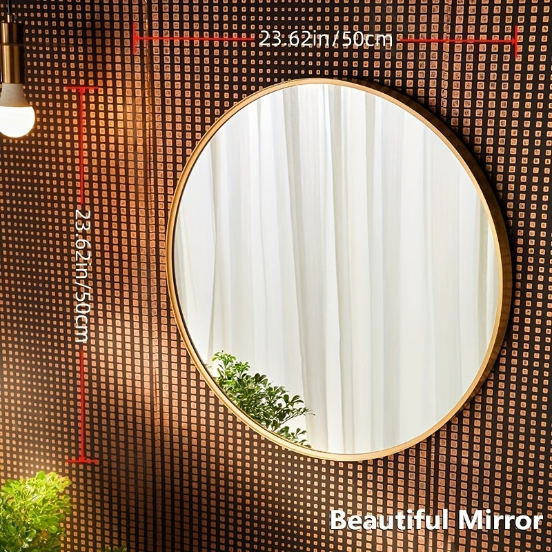 VENETIO Modern Black Round Mirror - The Perfect Wall Decor for Your Bathroom, Living Room, Bedroom & More! ➡ BF-00011