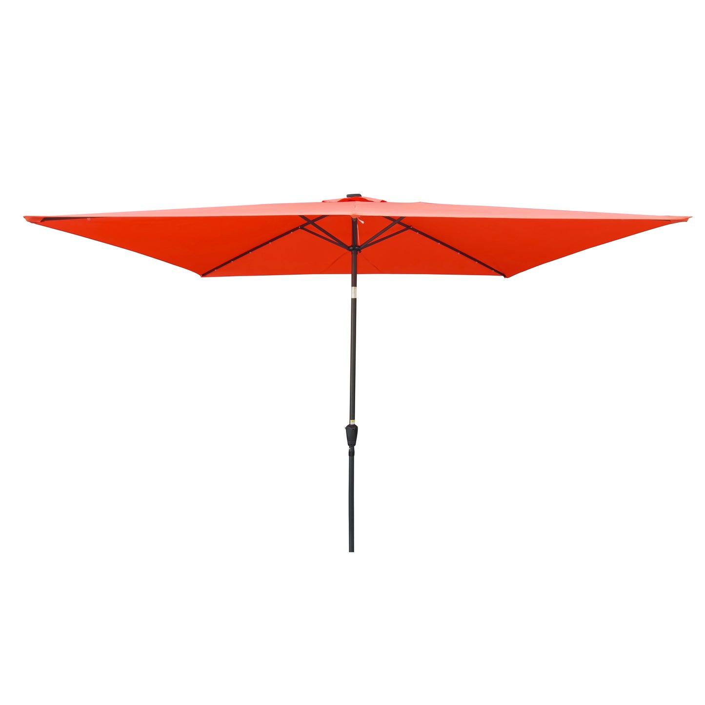 Rectangular Solar LED Lighted Patio Umbrella 10 x 6.5ft