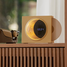 Cargar imagen en el visor de la galería, VENETIO Retro CD Design Desktop Digital Clock Half Moon Starry Atmosphere Night Light Bluetooth Speaker, Vintage Vinyl Record Player ➡ OP-00003