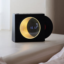 Charger l&#39;image dans la galerie, VENETIO Retro CD Design Desktop Digital Clock Half Moon Starry Atmosphere Night Light Bluetooth Speaker, Vintage Vinyl Record Player ➡ OP-00003