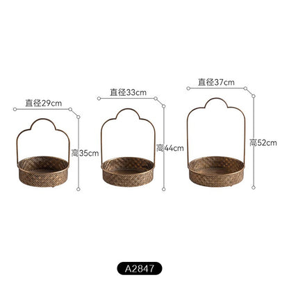 Antiqued Gold Iron Vase – Distressed Metal Centerpiece ✦ Rustic Glam Decor