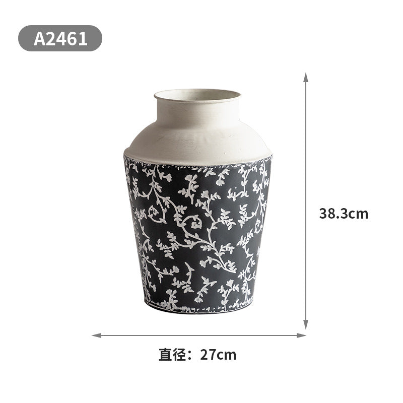 Extra Large Distressed Floor Vase Set – Iron Wabi-Sabi Statement Pieces (9 Styles) ✦ Industrial Farmhouse Sculpture