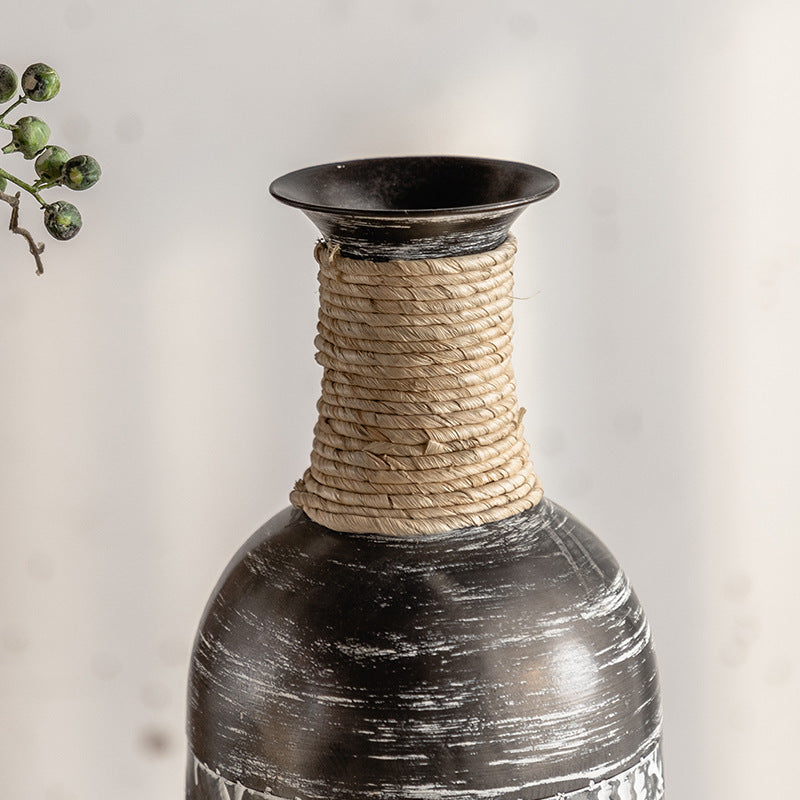 Extra Large Distressed Floor Vase Set – Iron Wabi-Sabi Statement Pieces (9 Styles) ✦ Industrial Farmhouse Sculpture