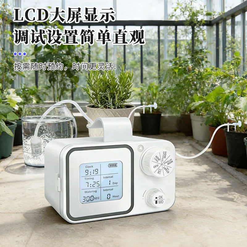 LCD Automatic Garden Watering Timer with Adjustable Irrigation Kits