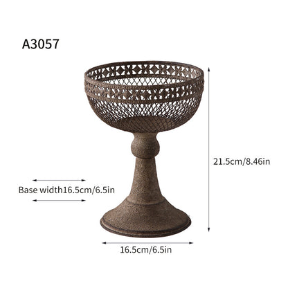 Vintage Rustic Iron Tiered Plant Basket – Farmhouse Decor