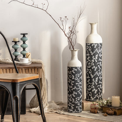 Extra Large Distressed Floor Vase Set – Iron Wabi-Sabi Statement Pieces (9 Styles) ✦ Industrial Farmhouse Sculpture