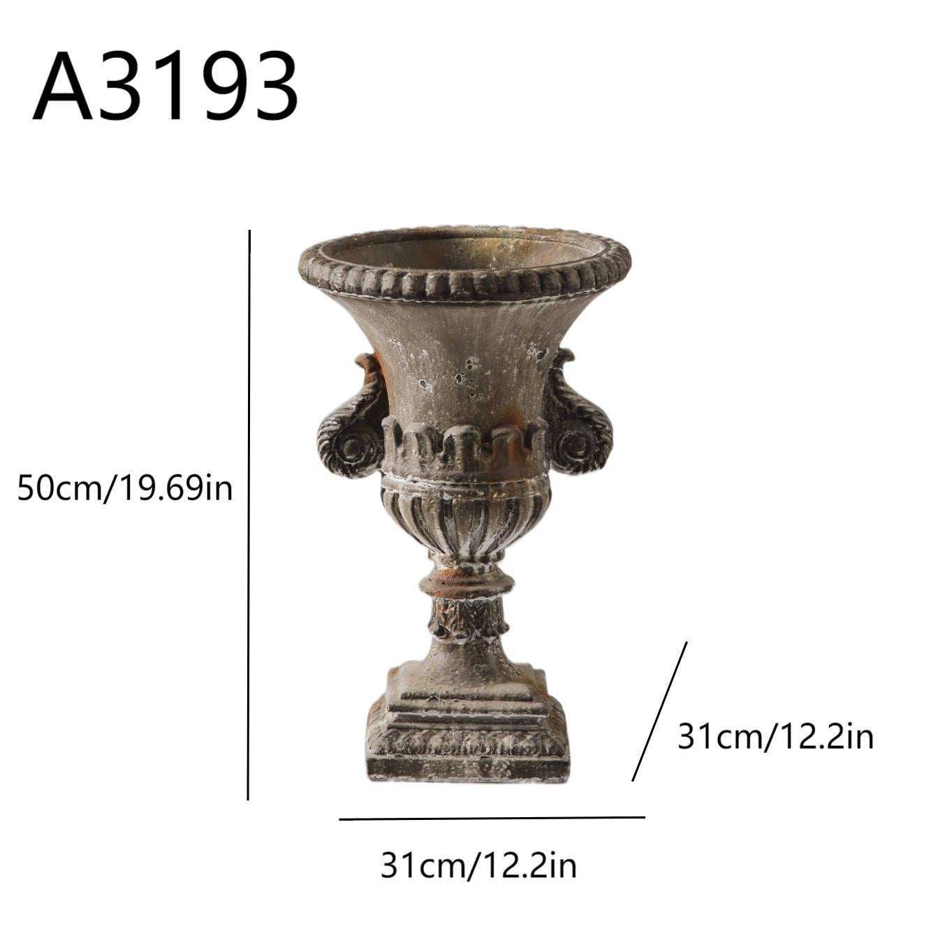 Antique Gold Rust Metal Vase – Farmhouse Table Centerpiece