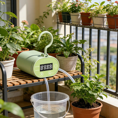 Automatic Garden Watering Timer with 3-Key Control and Adjustable Irrigation Kits