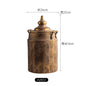 Antiqued Gold Iron Vase – Distressed Metal Centerpiece ✦ Rustic Glam Decor