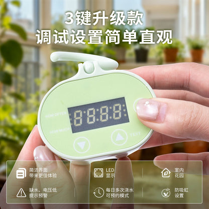 Automatic Garden Watering Timer with 3-Key Control and Adjustable Irrigation Kits