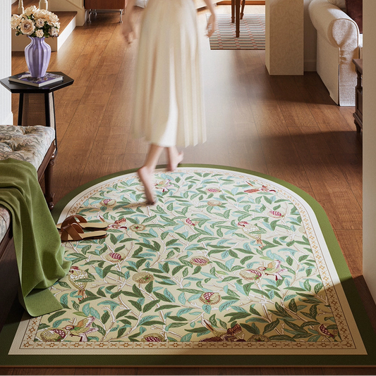 Flonila French Style Entryway Rug – Non-Slip Leather Doormat for Front Door, Hallway & Home Decor, Durable Anti-Skid Floor Mat