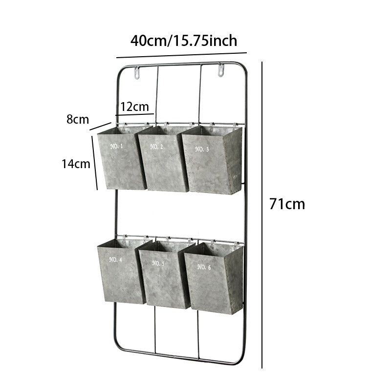 Rustic Galvanized Succulent Shelf – Vintage Farmhouse Planter Shelf