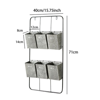 Rustic Galvanized Succulent Shelf – Vintage Farmhouse Planter Shelf