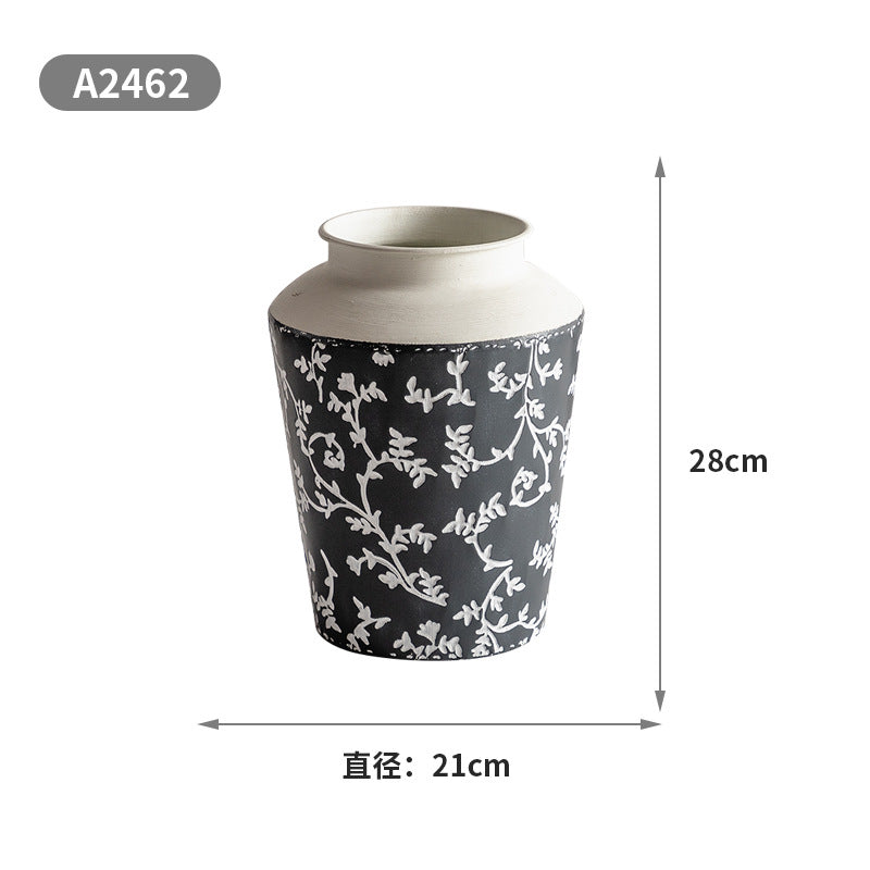 Extra Large Distressed Floor Vase Set – Iron Wabi-Sabi Statement Pieces (9 Styles) ✦ Industrial Farmhouse Sculpture