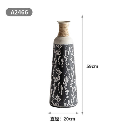 Extra Large Distressed Floor Vase Set – Iron Wabi-Sabi Statement Pieces (9 Styles) ✦ Industrial Farmhouse Sculpture