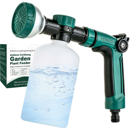 VENETIO 8-Dial Hose End Sprayer for Liquid Fertilizer/Soap | Lawn & Garden Feeder