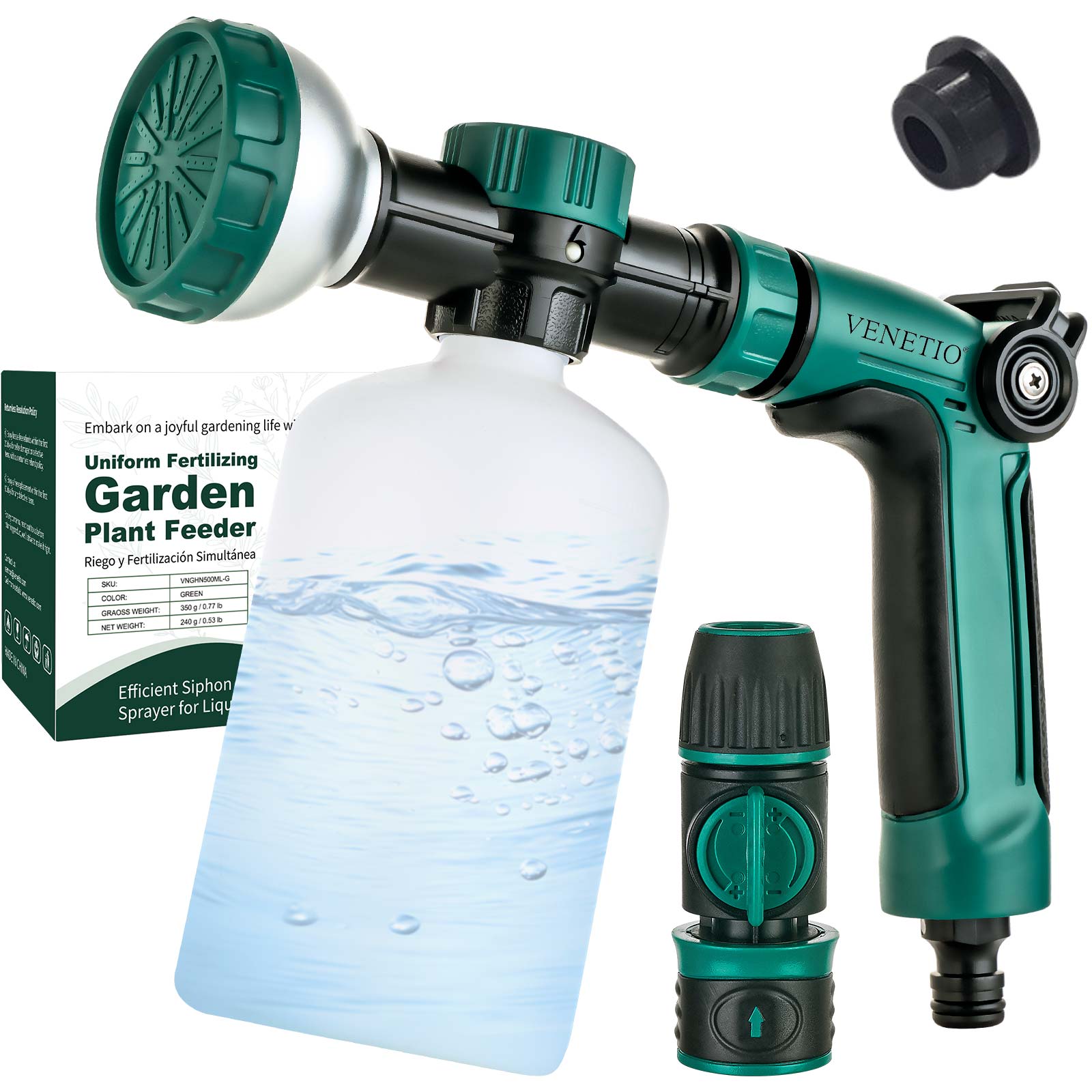 chemical sprayer for garden hose VENETIO 8-Dial Hose End Sprayer for Liquid Fertilizer/Soap – Venetio