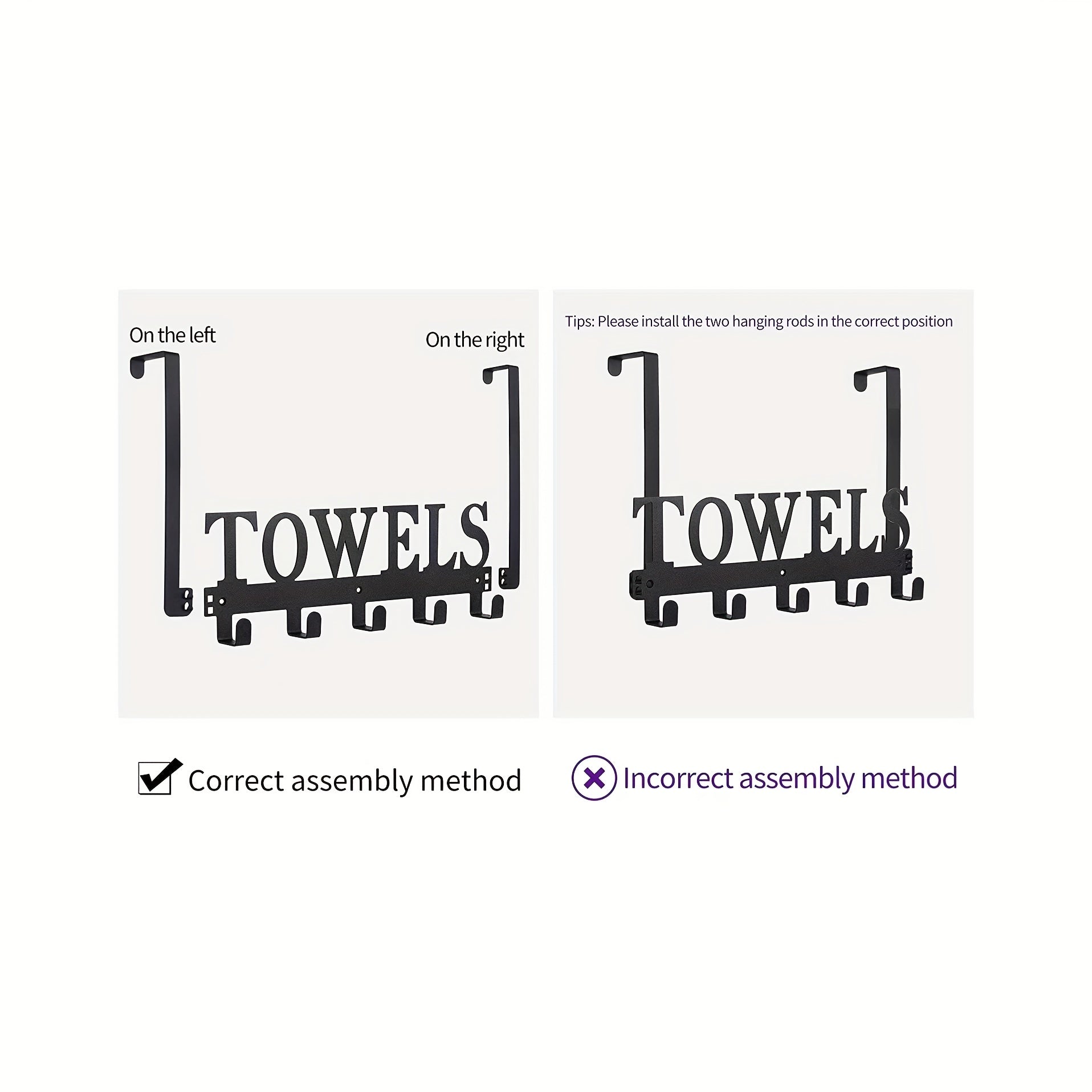 5-Hook Over The Door Rack: Rustproof & Waterproof Decorative Hanging Shelf for Bathroom, Bedroom, & Kitchen ➡ SO-00001