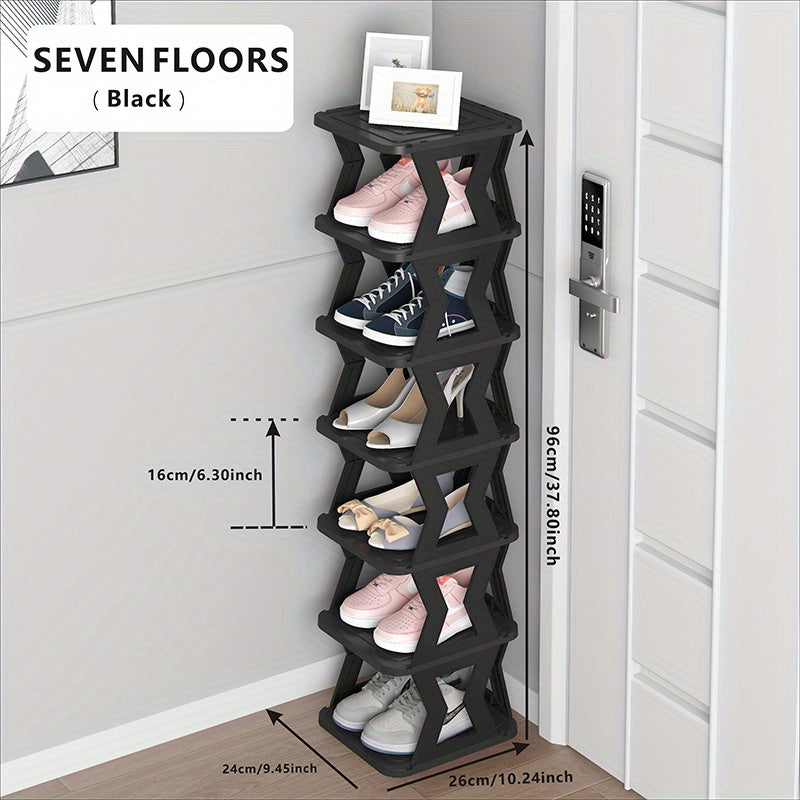 Maximize Your Small Space with this Stylish Folding Multi-Layer Shoe Rack! ➡ SO-00028