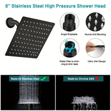 Charger l&#39;image dans la galerie, VENETIO Upgrade Your Shower Experience: 8 High Pressure Rainfall Shower Head Combo with 3+1 Mode Handheld, 11 Telescopic Arm, Adjustable Bracket &amp; 60 Hose! ➡ BF-00002