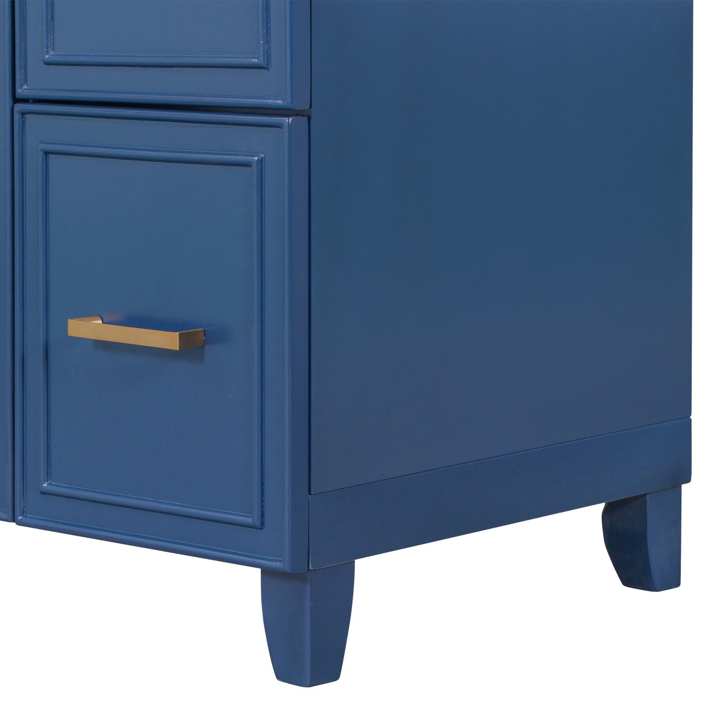 36" Navy Blue Bathroom Vanity with Sink Top Combo Freestanding