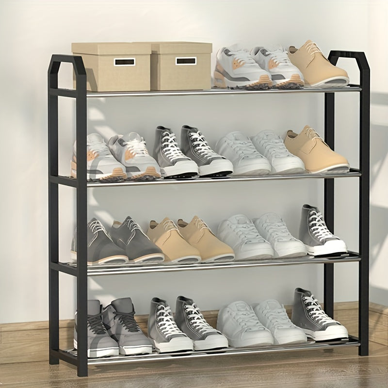 VENETIO 1pc Stainless Steel Shoe Rack, Multi-layer Shoe Cabinet, Easy Installation Dust-proof Shoe Shelf, 3/4 Layers Free Standing Shoe Rack For Home Dormitory Doorway ➡ SO-00023
