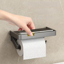 Laden Sie das Bild in den Galerie-Viewer, VENETIO Organize Your Bathroom with this 1pc Toilet Paper Holder with Phone Shelf! ➡ SO-00024