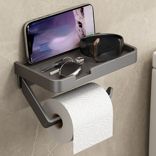 VENETIO Organize Your Bathroom with this 1pc Toilet Paper Holder with Phone Shelf! ➡ SO-00024