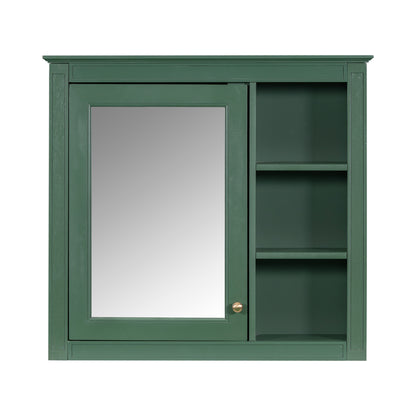 30" x 28" Medicine Cabinet Wall Mounted with Mirror and 3 Open Shelves