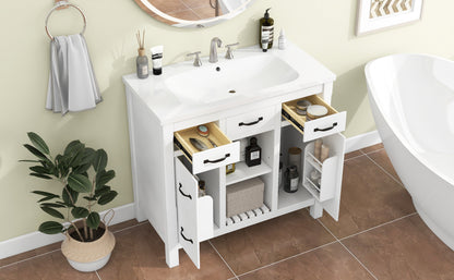 36" Bathroom Vanity with Undermount Sink Freestanding