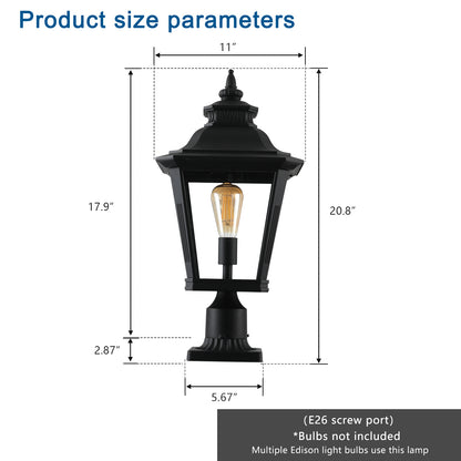 Outdoor Glass Column Headlights (1 Pack)