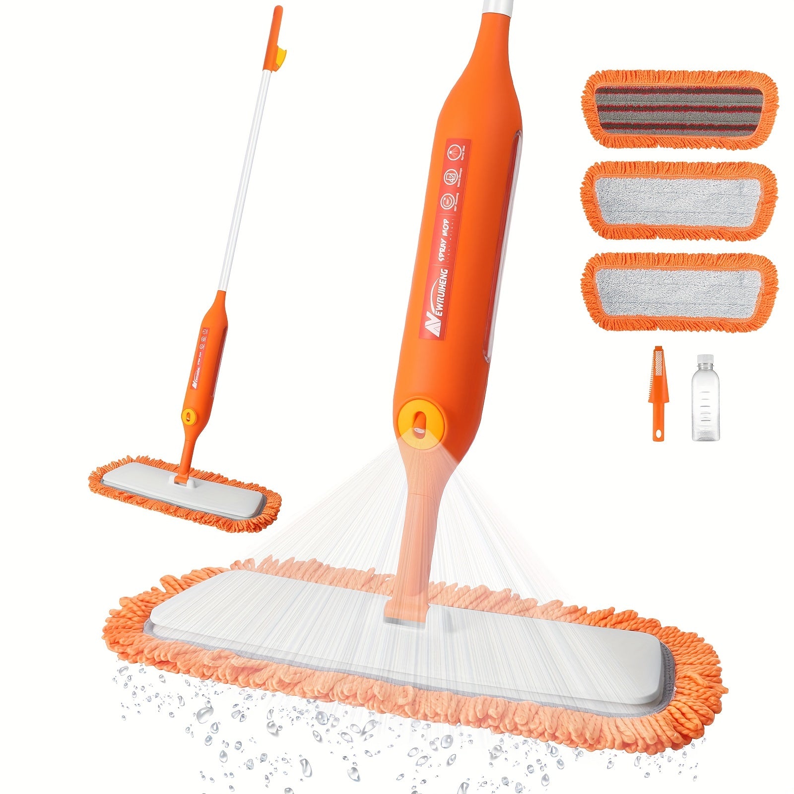VENETIO 1set, 360° Spin Dry Microfiber Spray Mop with Reusable Washable Mop Pads for Cleaning Kitchen, Wood, Tile, Vinyl, and Ceramic Floors ➡ CS-00010