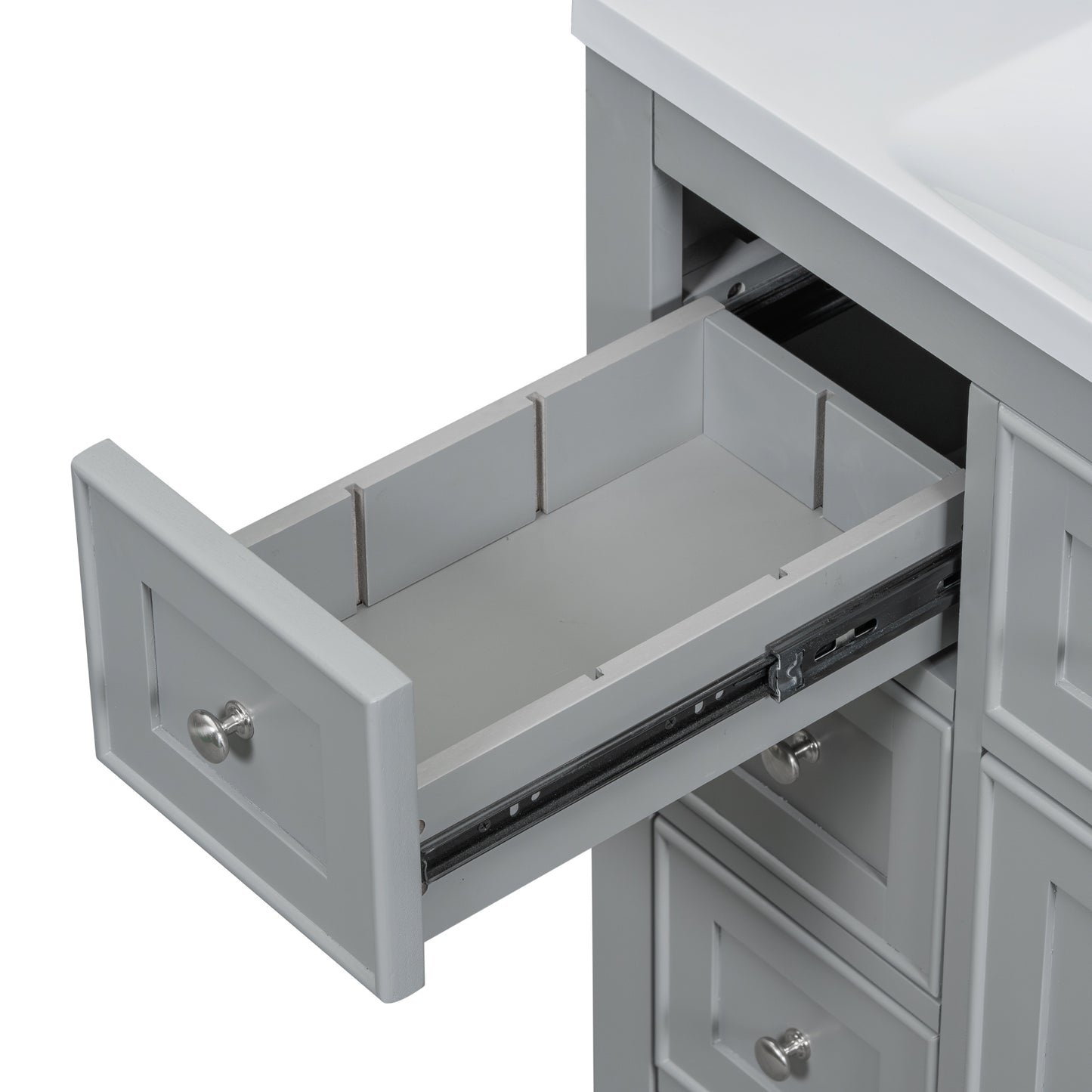 36" Grey Bathroom Vanity with Sink Combo Freestanding