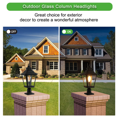 Outdoor Glass Column Headlights (2 Pack)