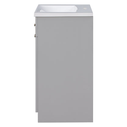 30" Grey Bathroom Vanity with Single Sink Freestanding Combo Cabinet