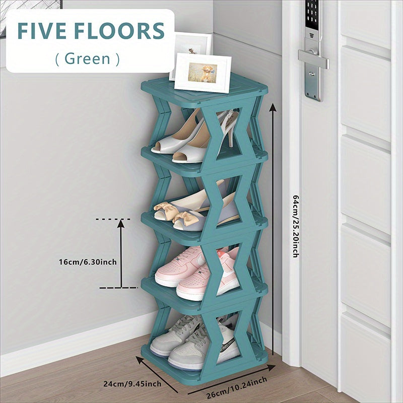Maximize Your Small Space with this Stylish Folding Multi-Layer Shoe Rack! ➡ SO-00028