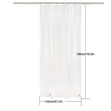 Laden Sie das Bild in den Galerie-Viewer, VENETIO 1pc Clear Waterproof Shower Curtain Liner with Magnets - No Hooks Needed for Bathroom Decoration ➡ BF-00008