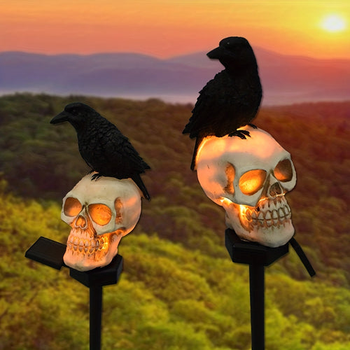 VENETIO Skull Garden Light - Light Up Your Halloween with Automatic Charging for Patio, Backyard, and Garden ➡ OD-00007
