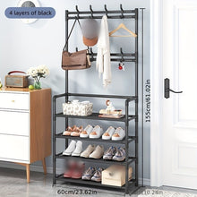 Load image into Gallery viewer, VENETIO Organize Your Home with this Stylish Metal Entrance Coat Rack - 5 Shelves &amp; 8 Double Hooks! ➡ SO-00022