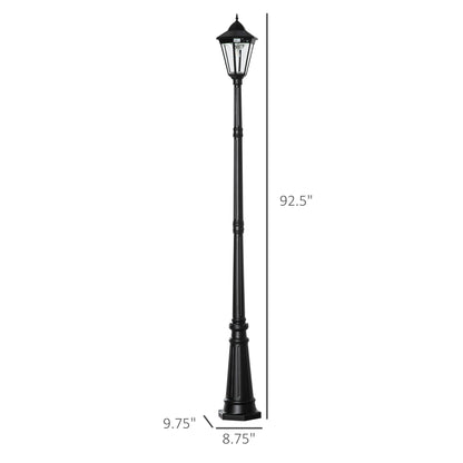 8' Solar Lamp Post Light, Motion Sensor