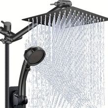 Charger l&#39;image dans la galerie, VENETIO Upgrade Your Shower Experience: 8 High Pressure Rainfall Shower Head Combo with 3+1 Mode Handheld, 11 Telescopic Arm, Adjustable Bracket &amp; 60 Hose! ➡ BF-00002