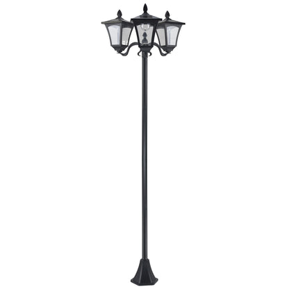 72" Solar Lamp Post Triple-Head Street Light