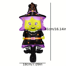 Charger l&#39;image dans la galerie, VENETIO Halloween Foil Balloons – Set of 10, Perfect for Carnival and Cartoon-Themed Parties, Featuring Pumpkin, Bat, Skeleton, and Ghost Designs ➡ OD-00019