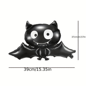 VENETIO Halloween Foil Balloons – Set of 10, Perfect for Carnival and Cartoon-Themed Parties, Featuring Pumpkin, Bat, Skeleton, and Ghost Designs ➡ OD-00019
