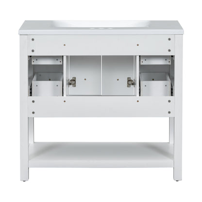 36" Bathroom Vanity with Undermount Sink Freestanding