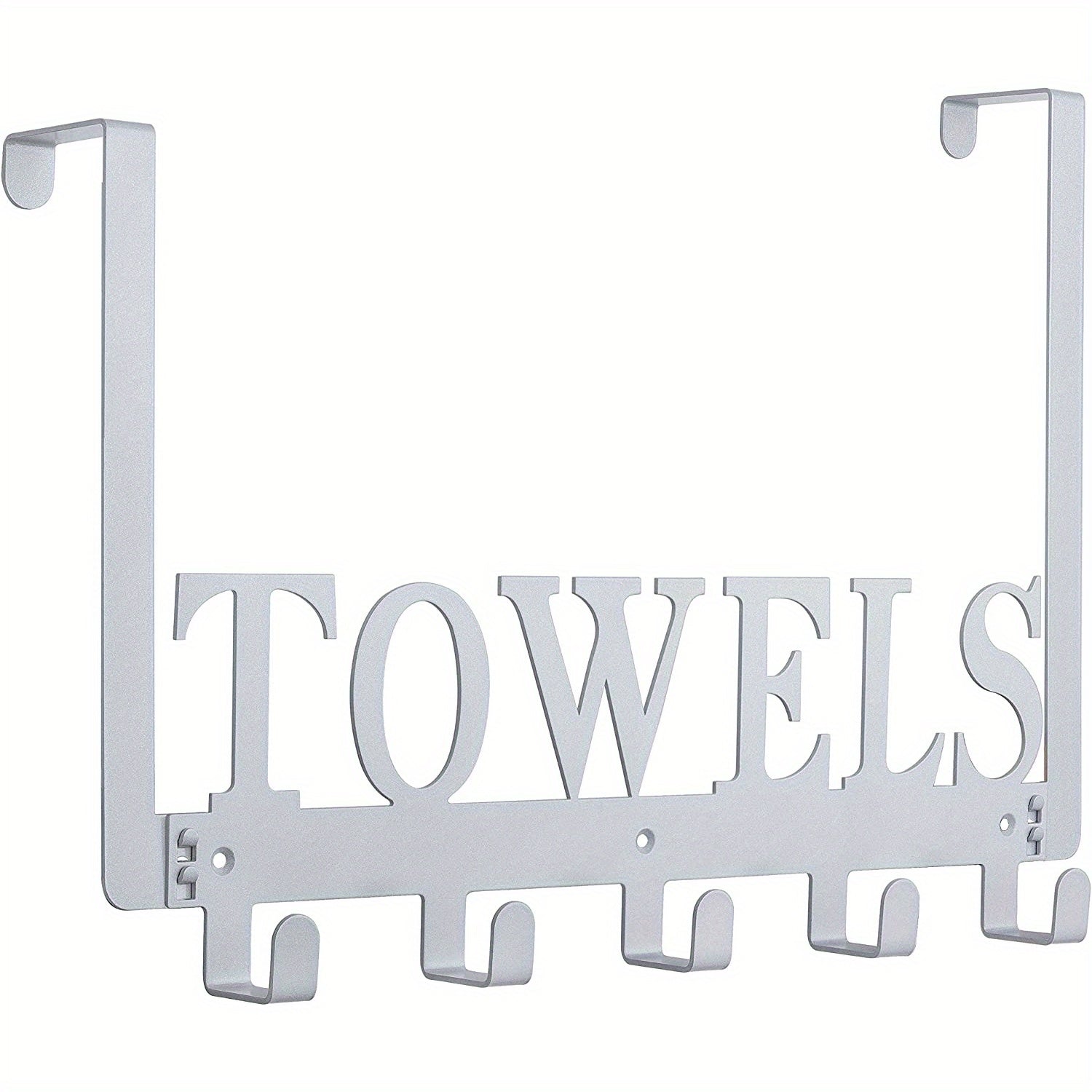 5-Hook Over The Door Rack: Rustproof & Waterproof Decorative Hanging Shelf for Bathroom, Bedroom, & Kitchen ➡ SO-00001