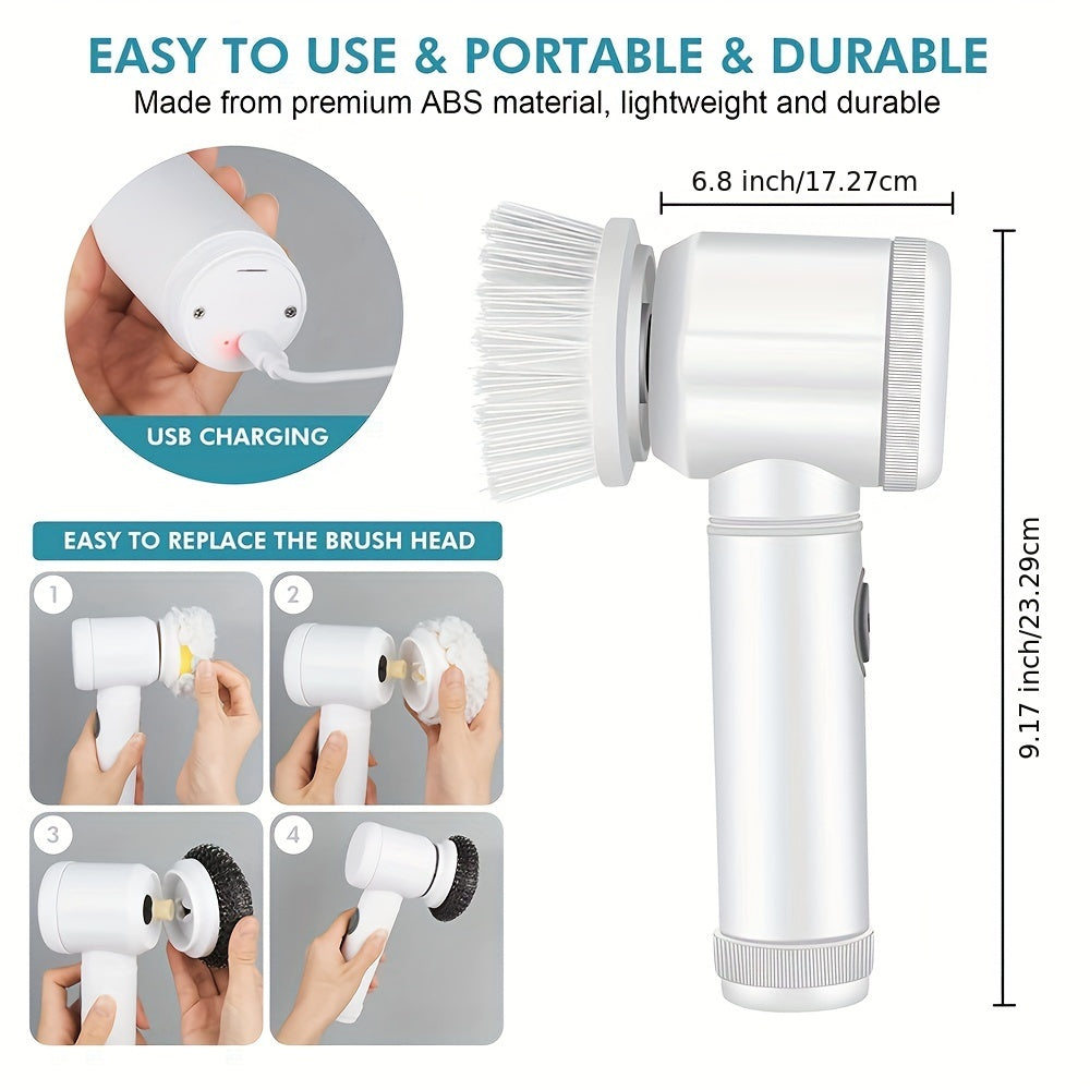 Cordless Electric Spin Scrubber Set 7-in-1