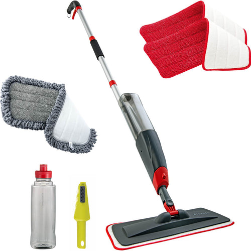 VENETIO Premium Microfiber Spray Mop for Floor Cleaning with Washable Pads and Refillable Sprayer